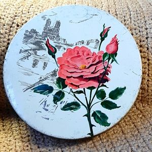 SOLD Vintage Large Round Candy Tin